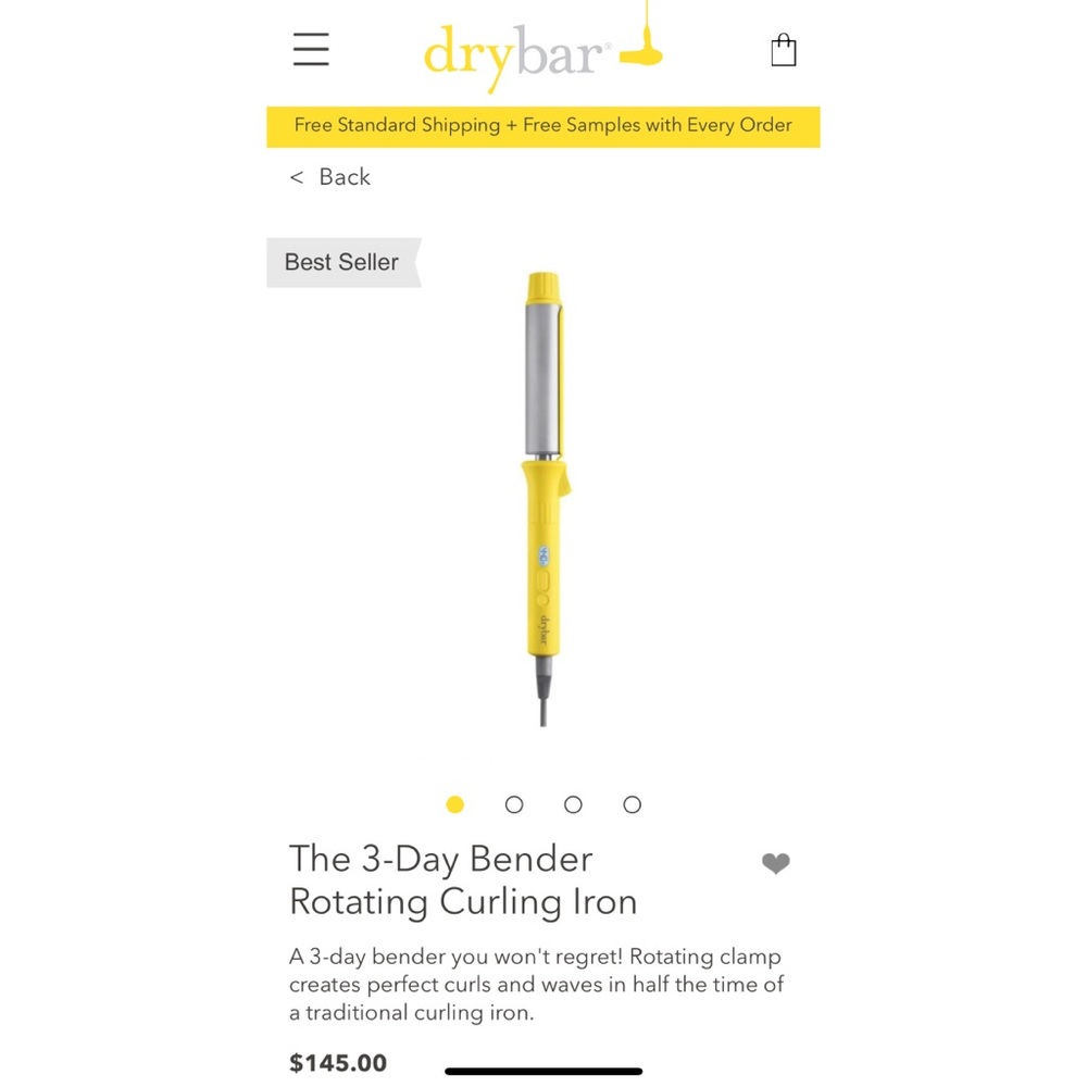 Drybar 3-Day Bender 1” Digital Curling Iron
